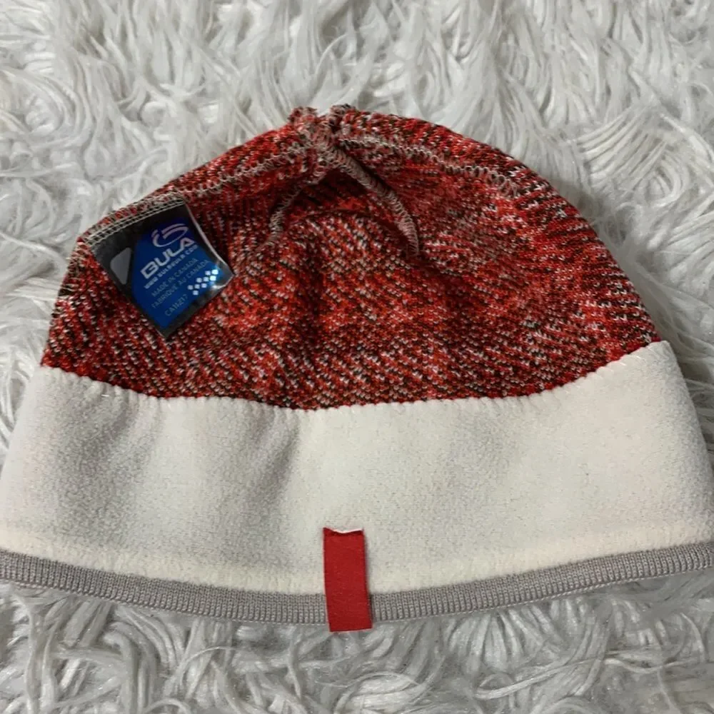 🟢3 for $20——-BULA houndstooth plaid beanie partial fleece lined Women’s